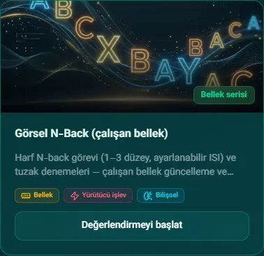 N-Back test screen 0