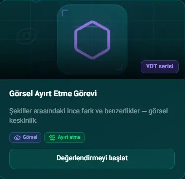 Visual Discrimination task screen 0
